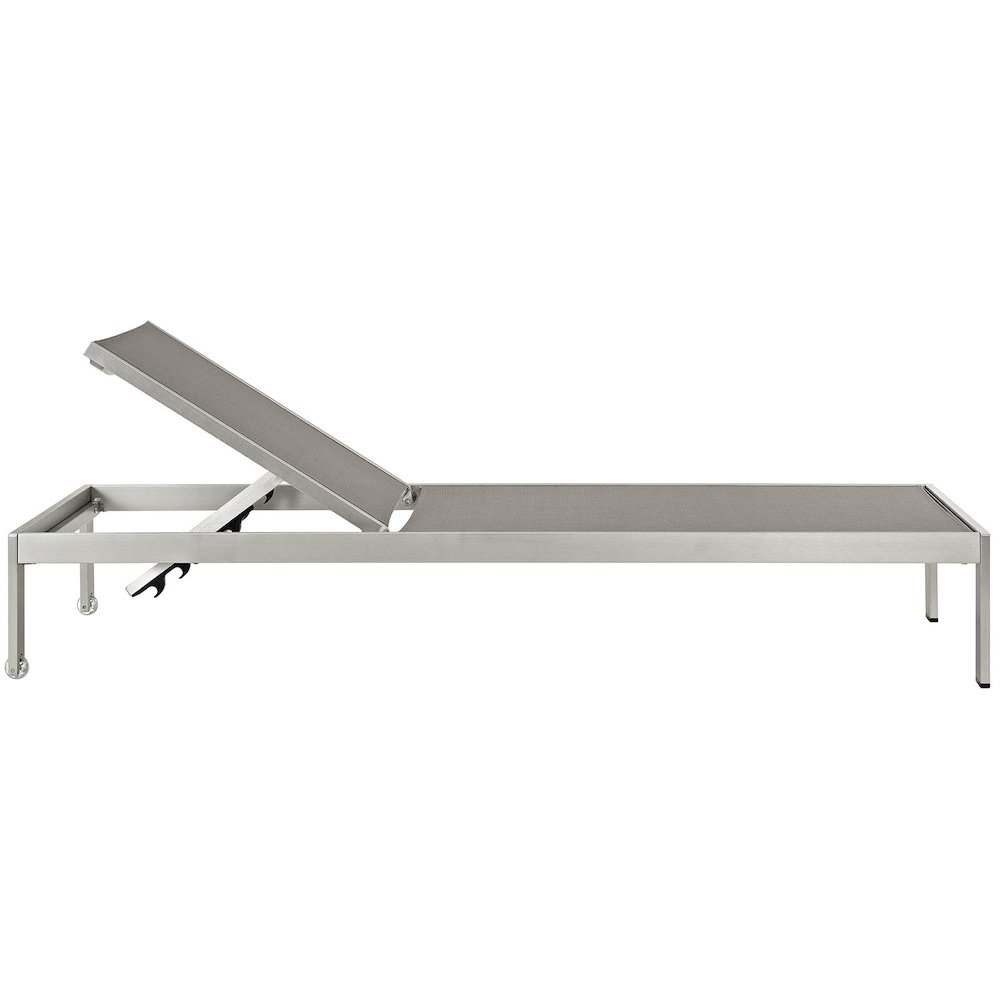 Shore Outdoor Patio Aluminum Mesh Chaise. Picture 2
