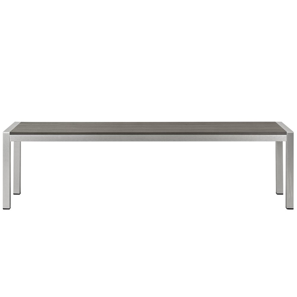 Shore Outdoor Patio Aluminum Bench. Picture 2