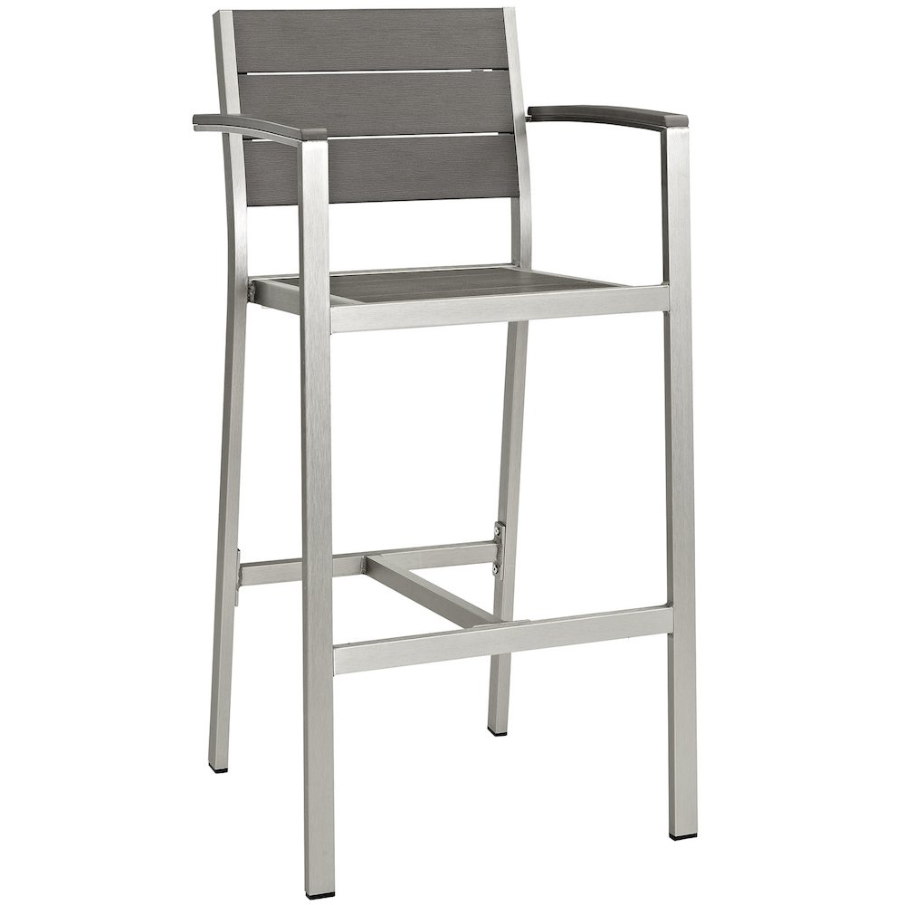 Shore Outdoor Patio Aluminum Bar Stool. Picture 1