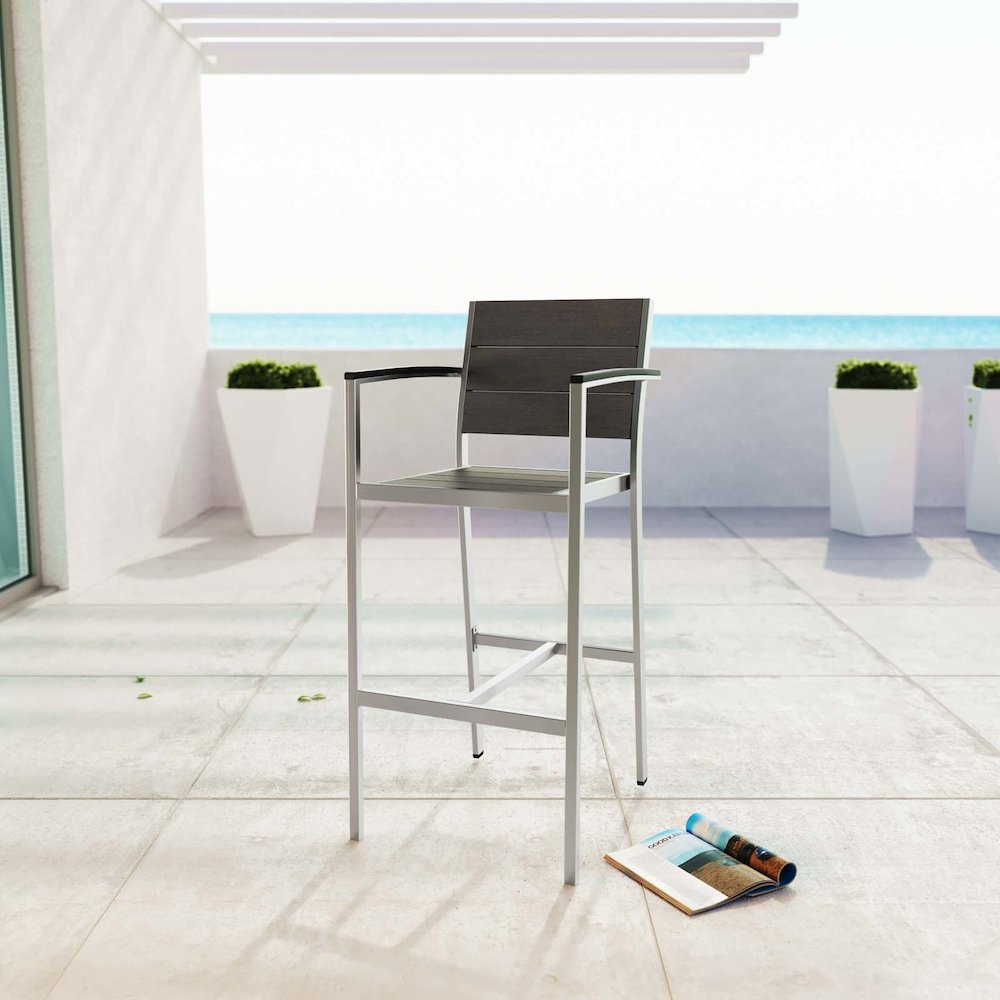 Shore Outdoor Patio Aluminum Bar Stool. Picture 4