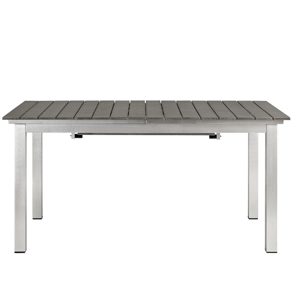 Shore Outdoor Patio Aluminum Dining Table. Picture 4