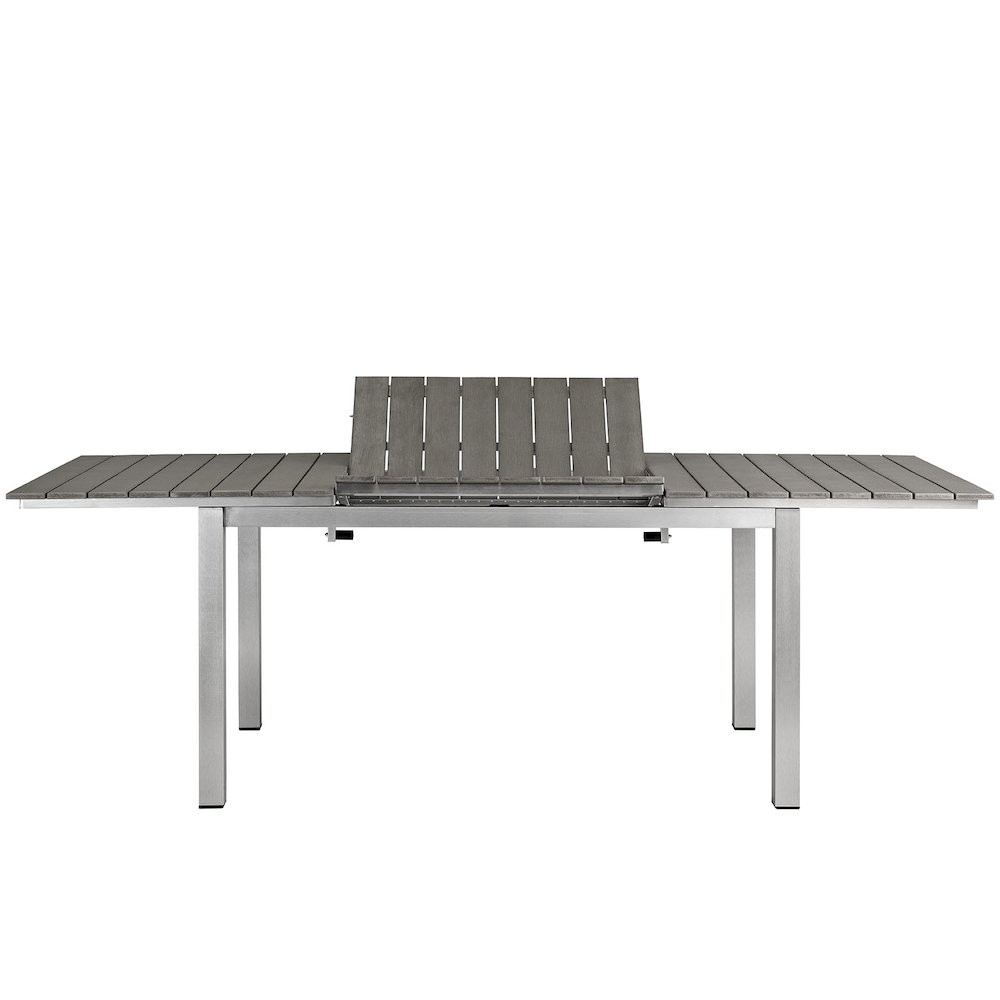 Shore Outdoor Patio Aluminum Dining Table. Picture 6