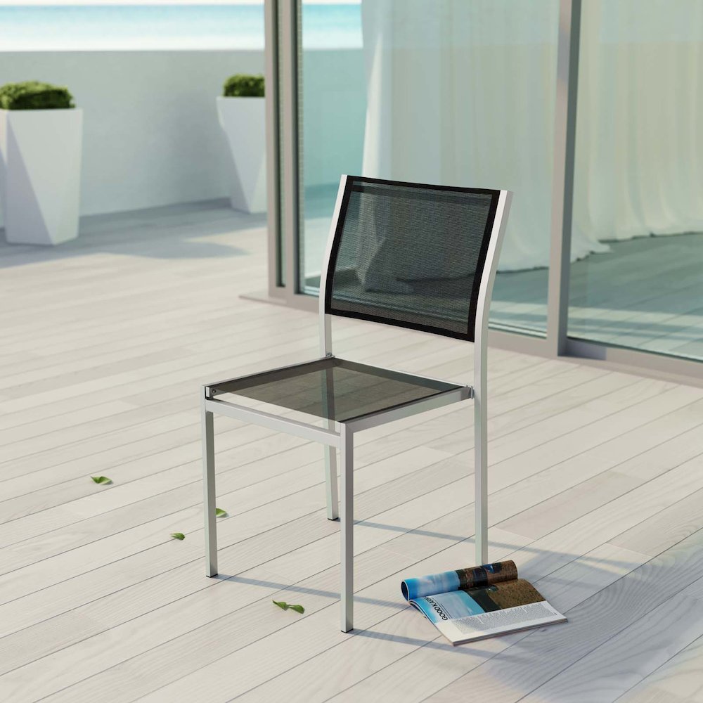 Shore Outdoor Patio Aluminum Side Chair. Picture 4