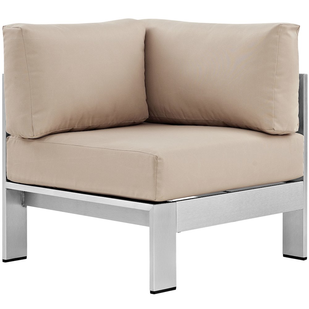 Shore Outdoor Patio Aluminum Corner Sofa. Picture 2