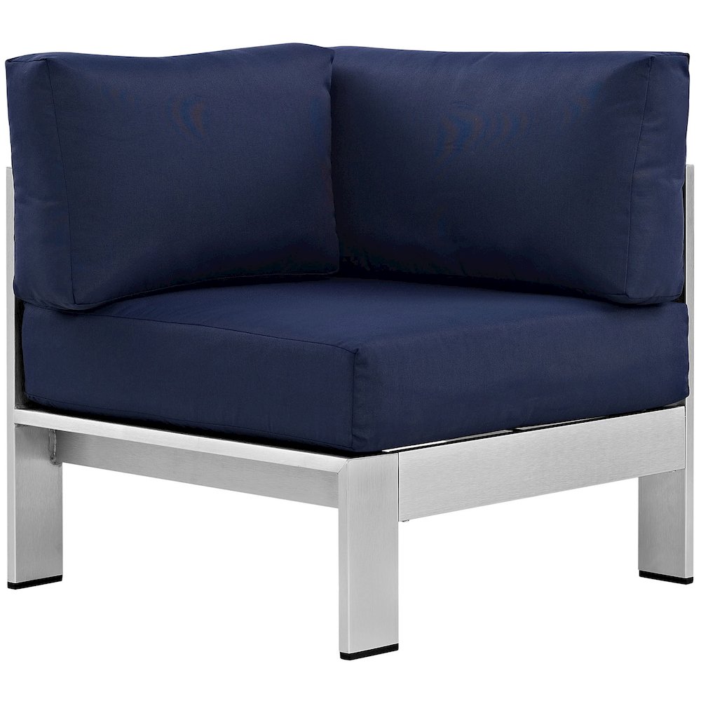 Shore Outdoor Patio Aluminum Corner Sofa. Picture 2