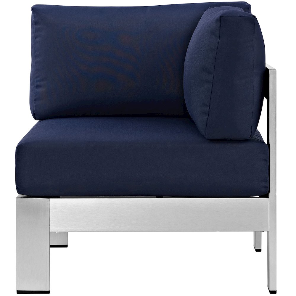 Shore Outdoor Patio Aluminum Corner Sofa. Picture 3
