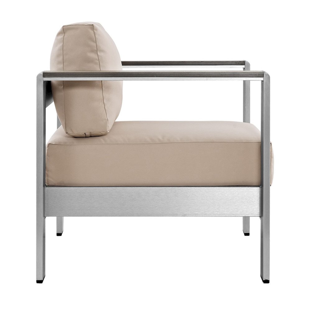 Shore Outdoor Patio Aluminum Armchair. Picture 2