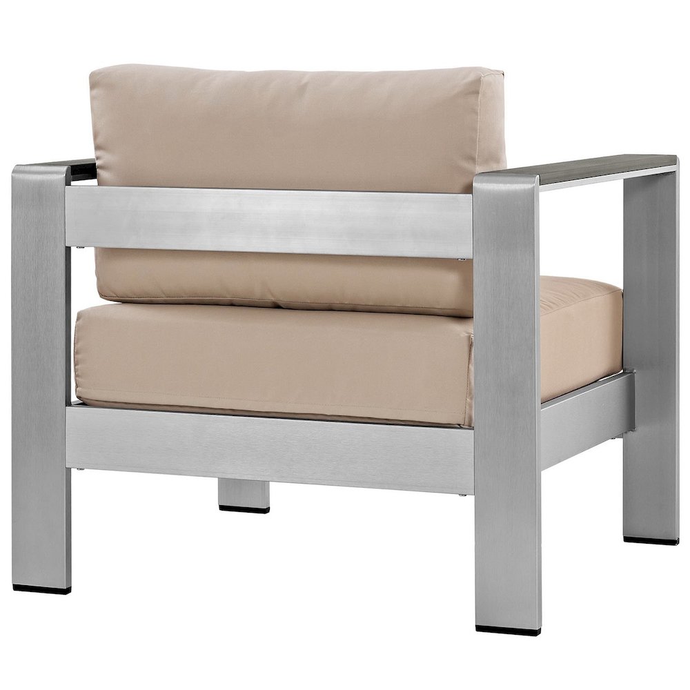 Shore Outdoor Patio Aluminum Armchair. Picture 3