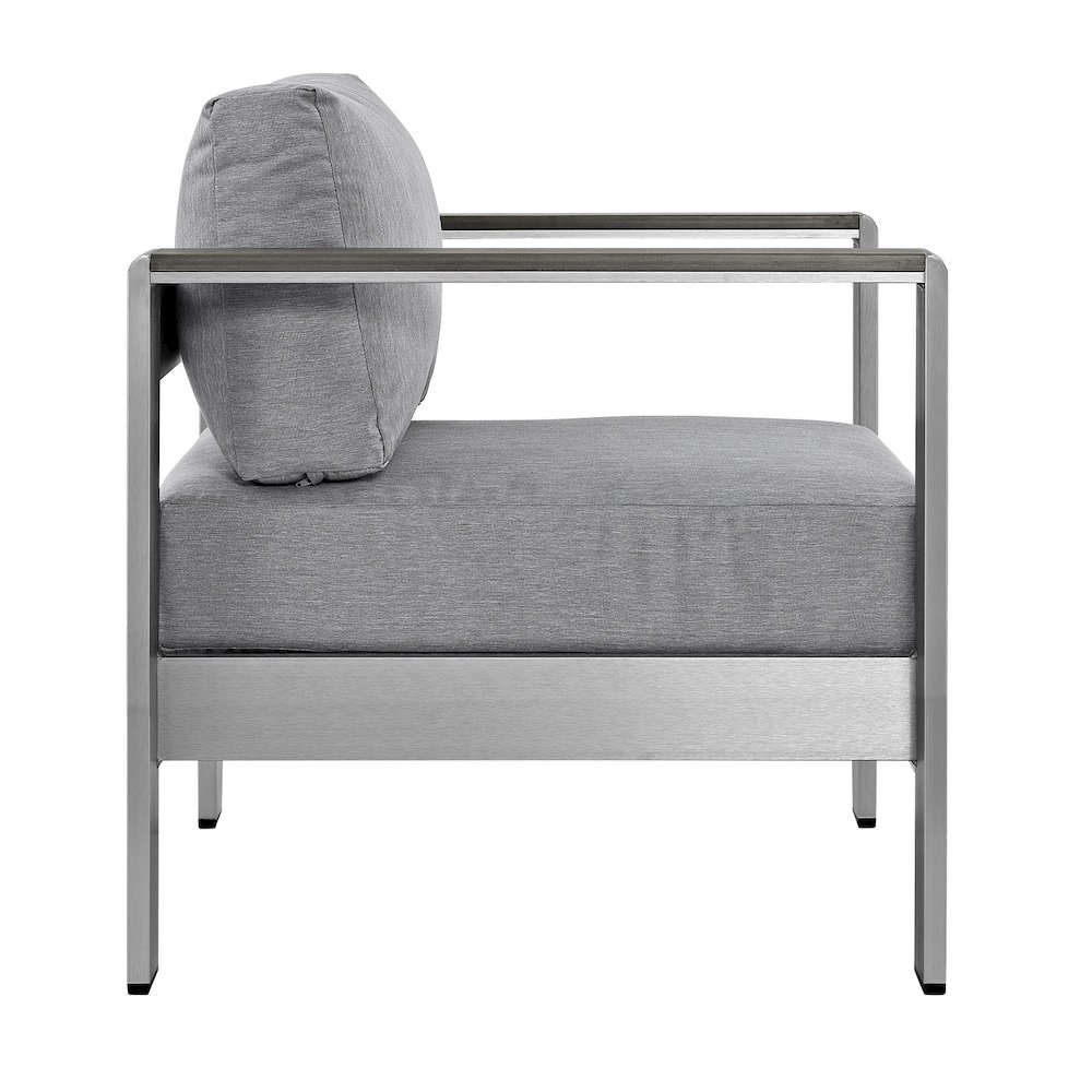 Shore Outdoor Patio Aluminum Armchair. Picture 2