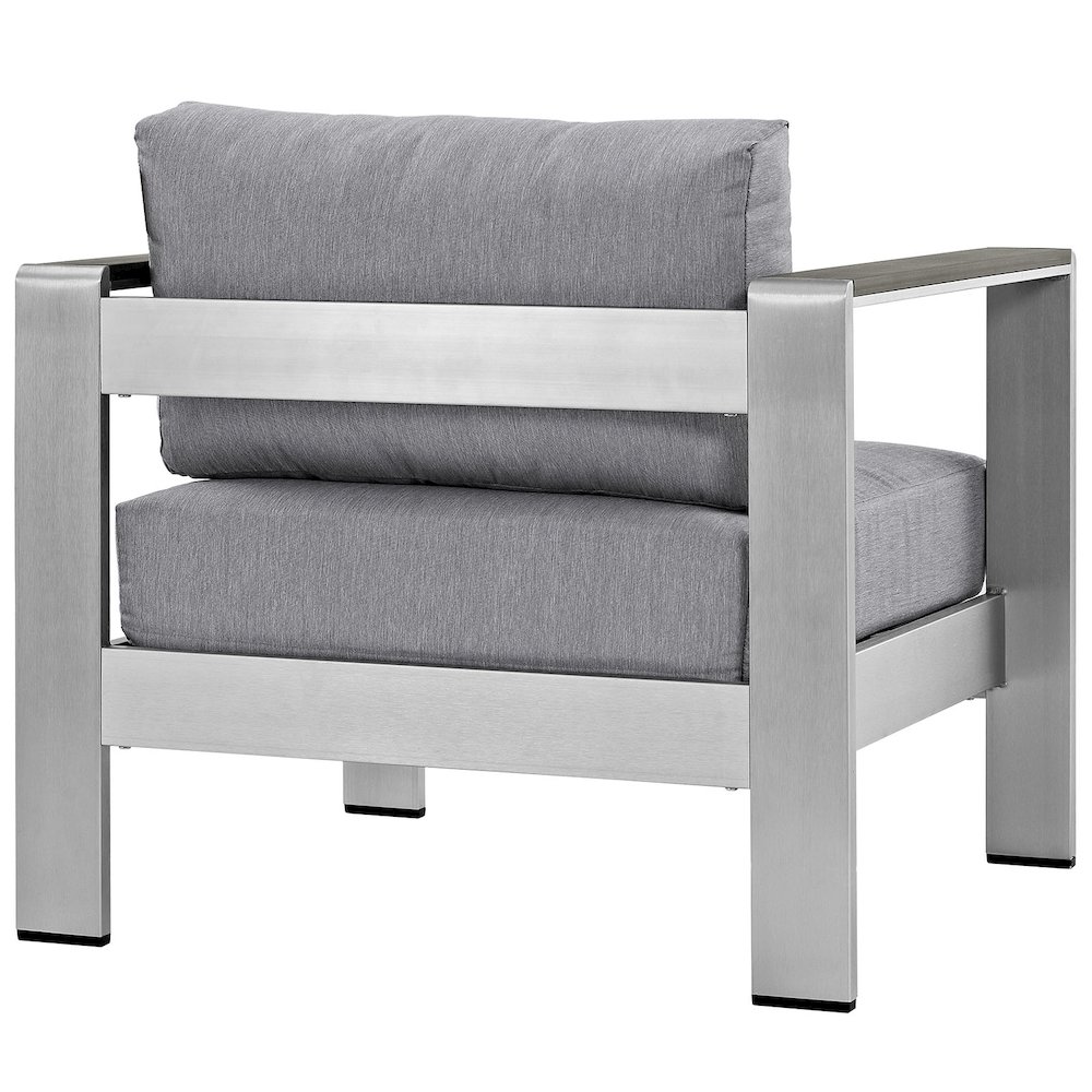 Shore Outdoor Patio Aluminum Armchair. Picture 3