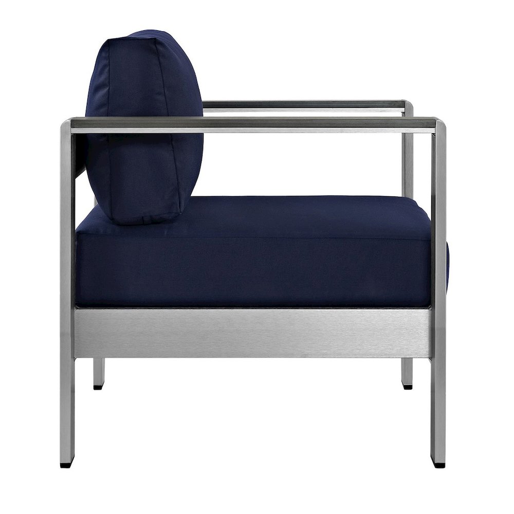 Shore Outdoor Patio Aluminum Armchair. Picture 2