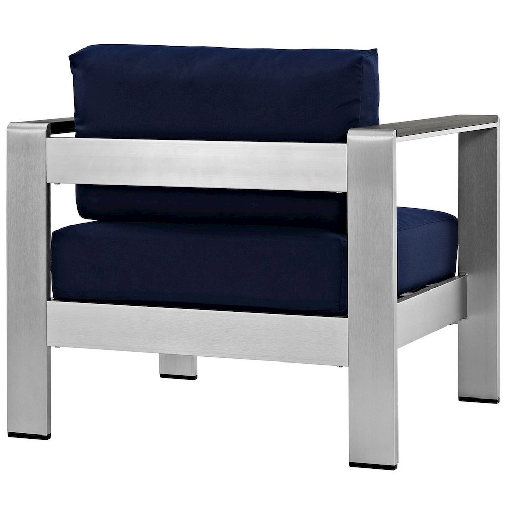 Shore Outdoor Patio Aluminum Armchair. Picture 3