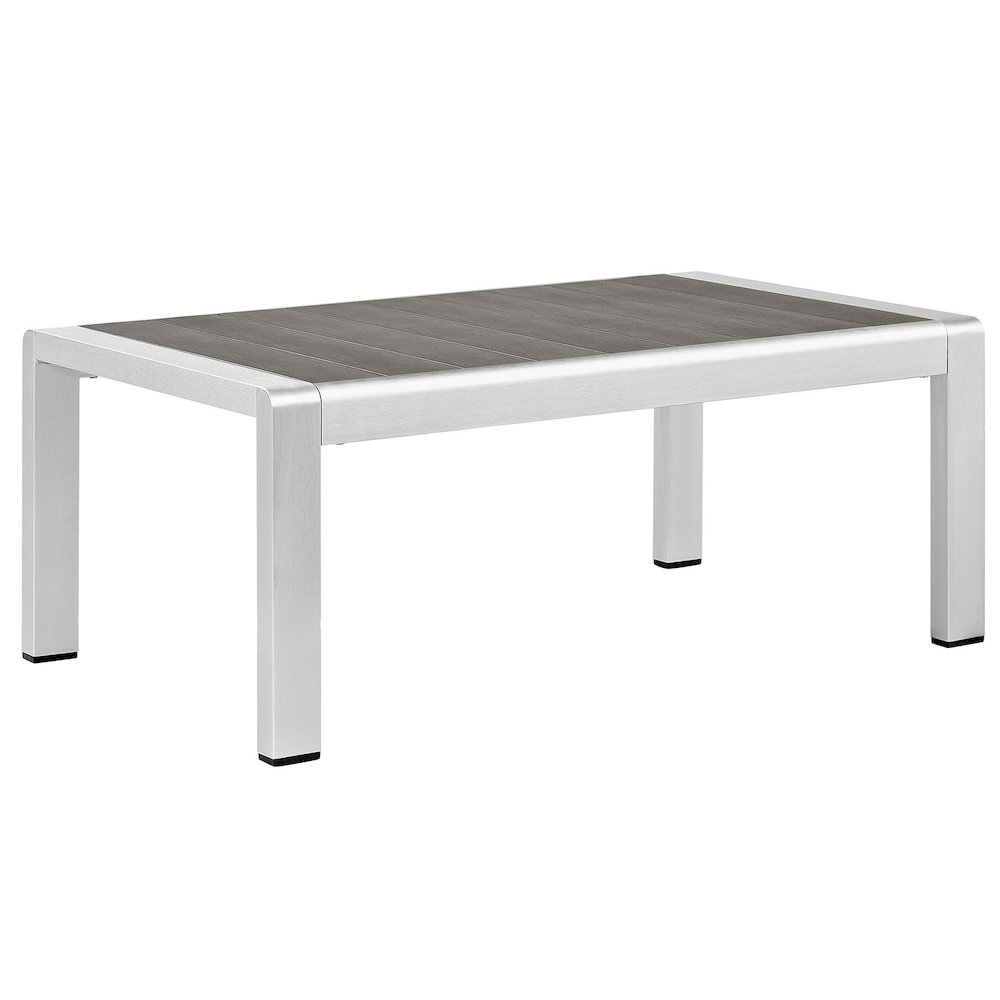Shore Outdoor Patio Aluminum Coffee Table. Picture 2