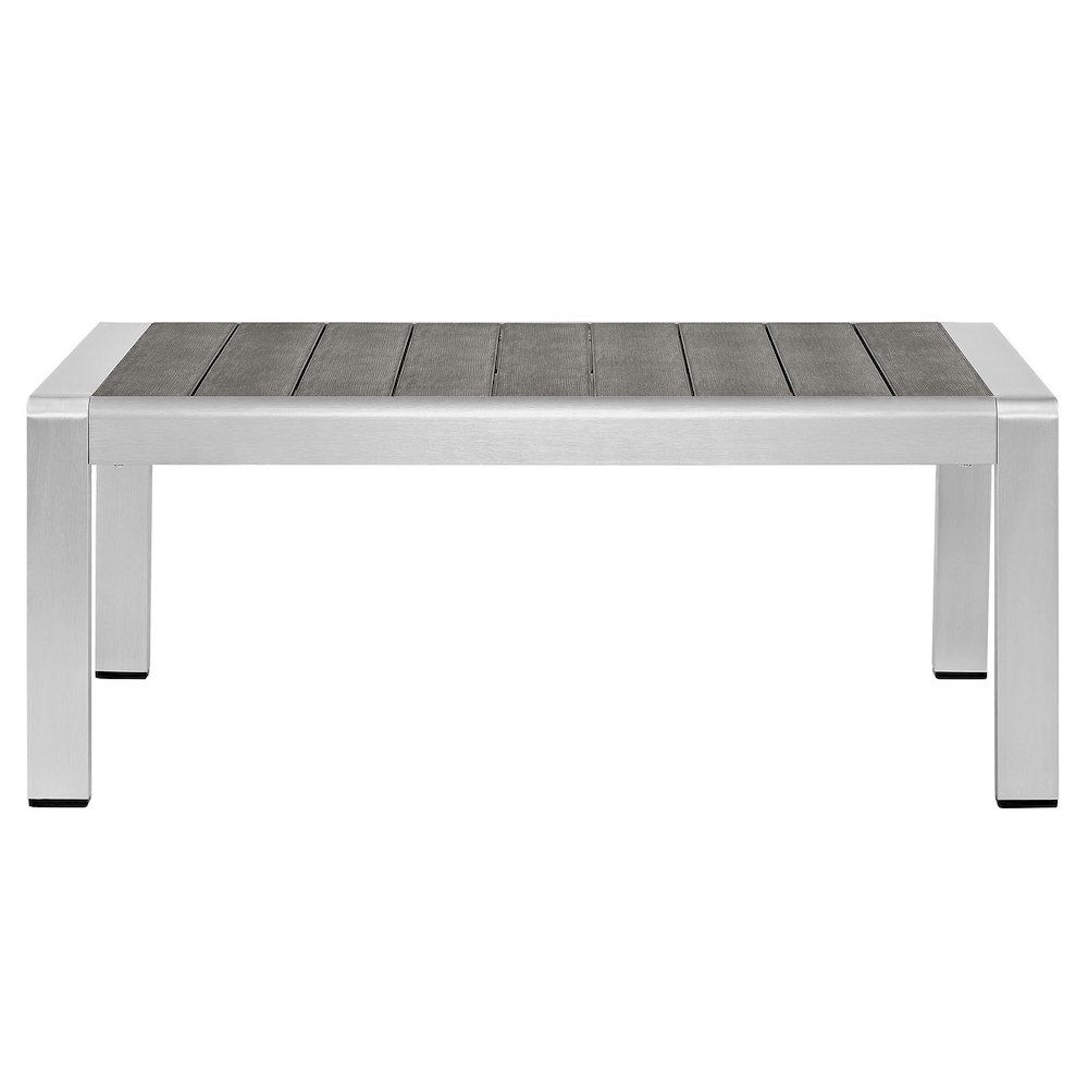 Shore Outdoor Patio Aluminum Coffee Table. Picture 4