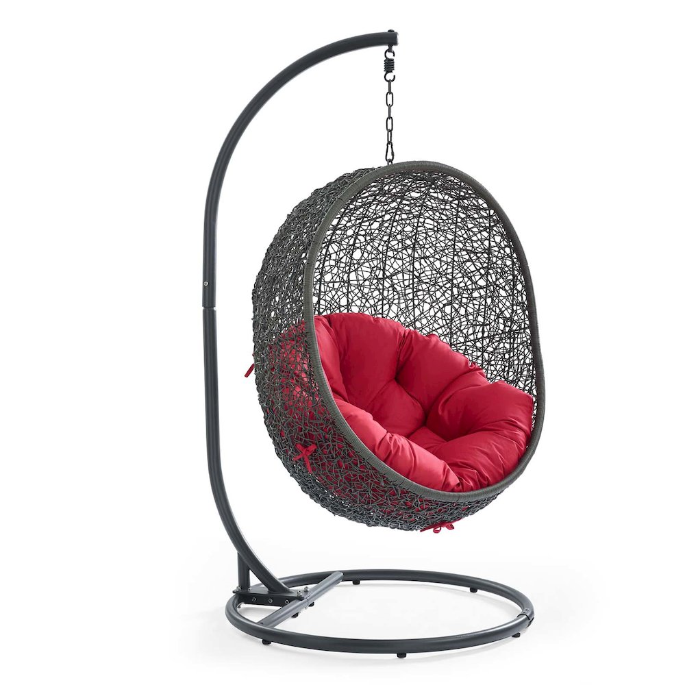 Hide Outdoor Patio Swing Chair With Stand. Picture 1