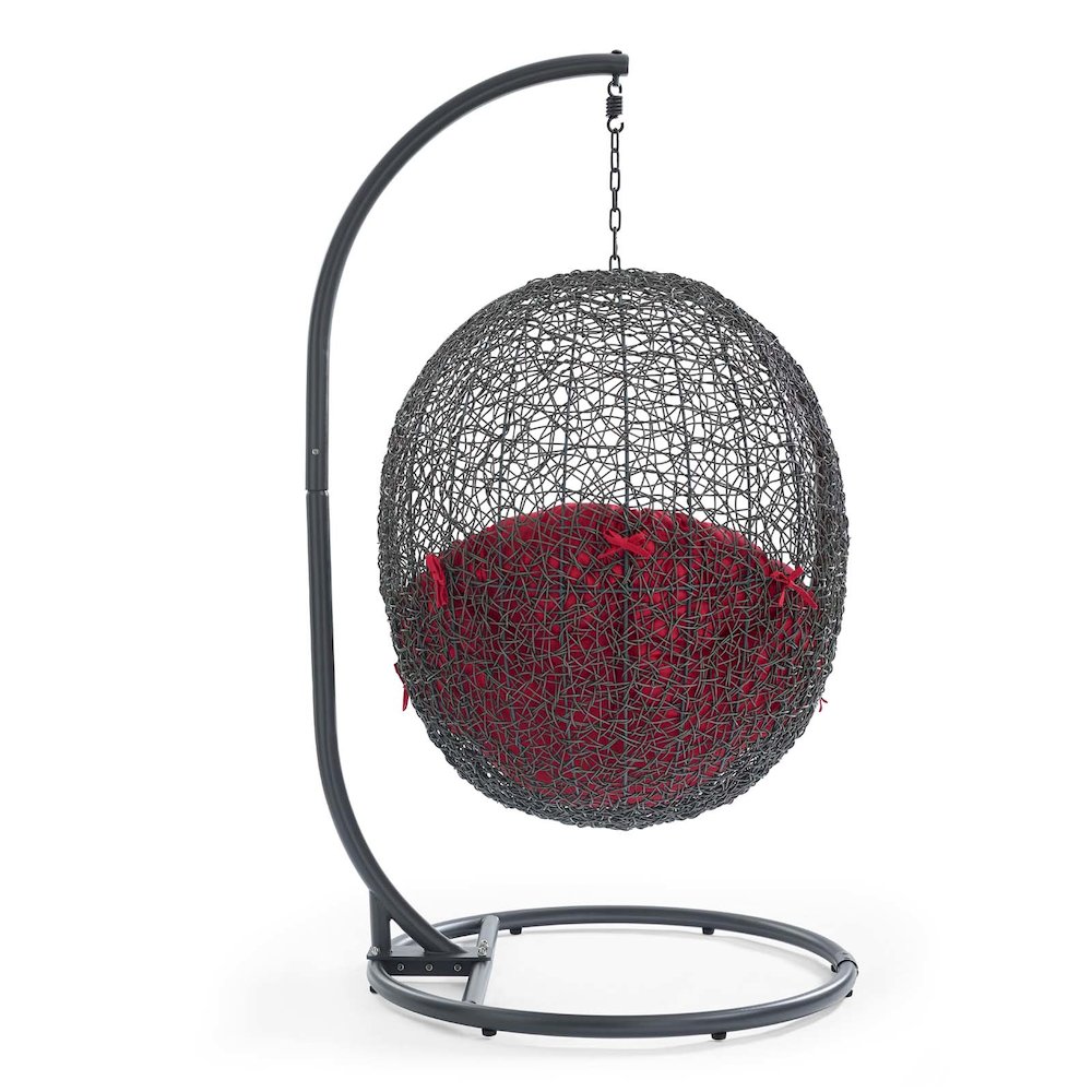 Hide Outdoor Patio Swing Chair With Stand. Picture 3