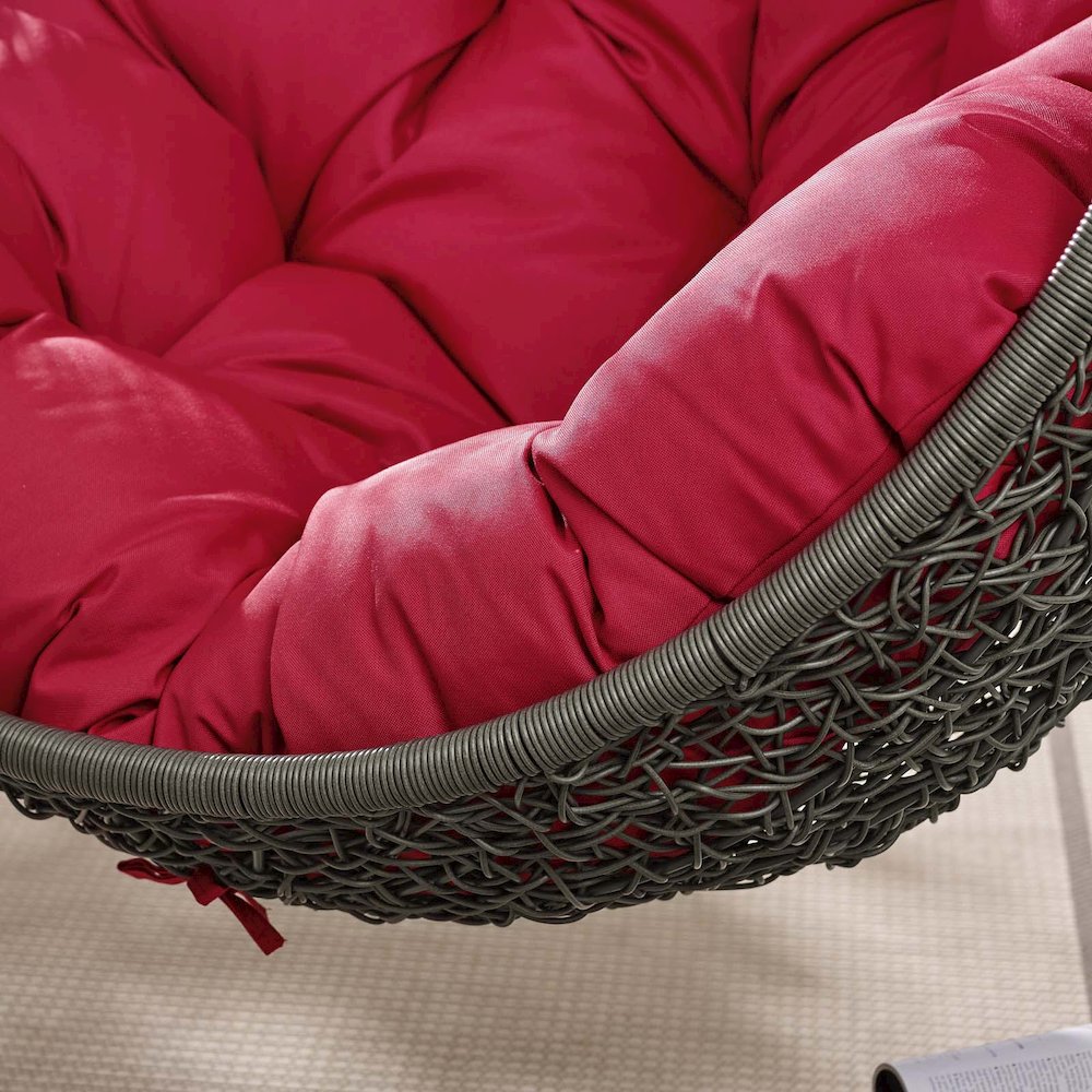 Hide Outdoor Patio Swing Chair With Stand. Picture 8