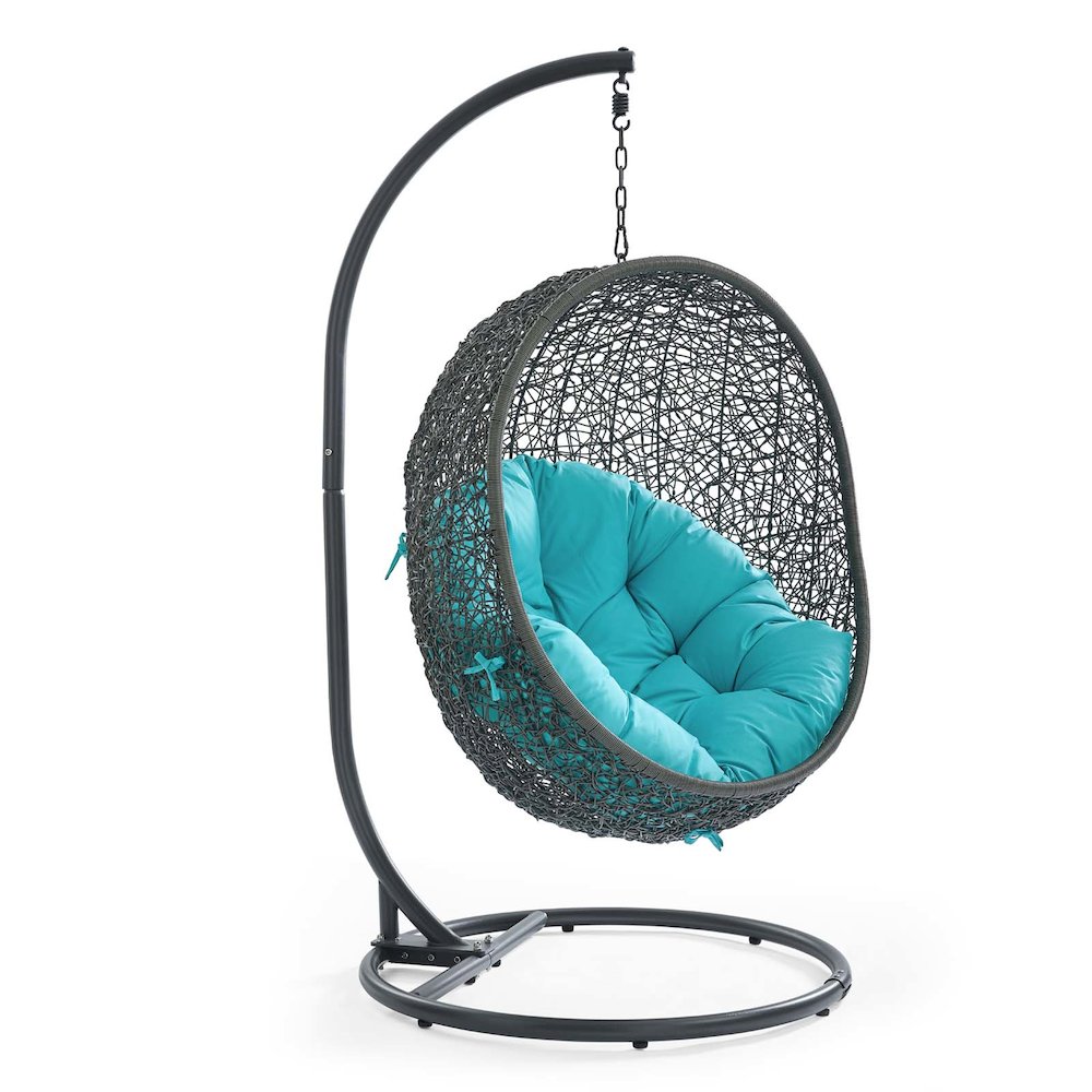 Hide Outdoor Patio Swing Chair With Stand. Picture 1