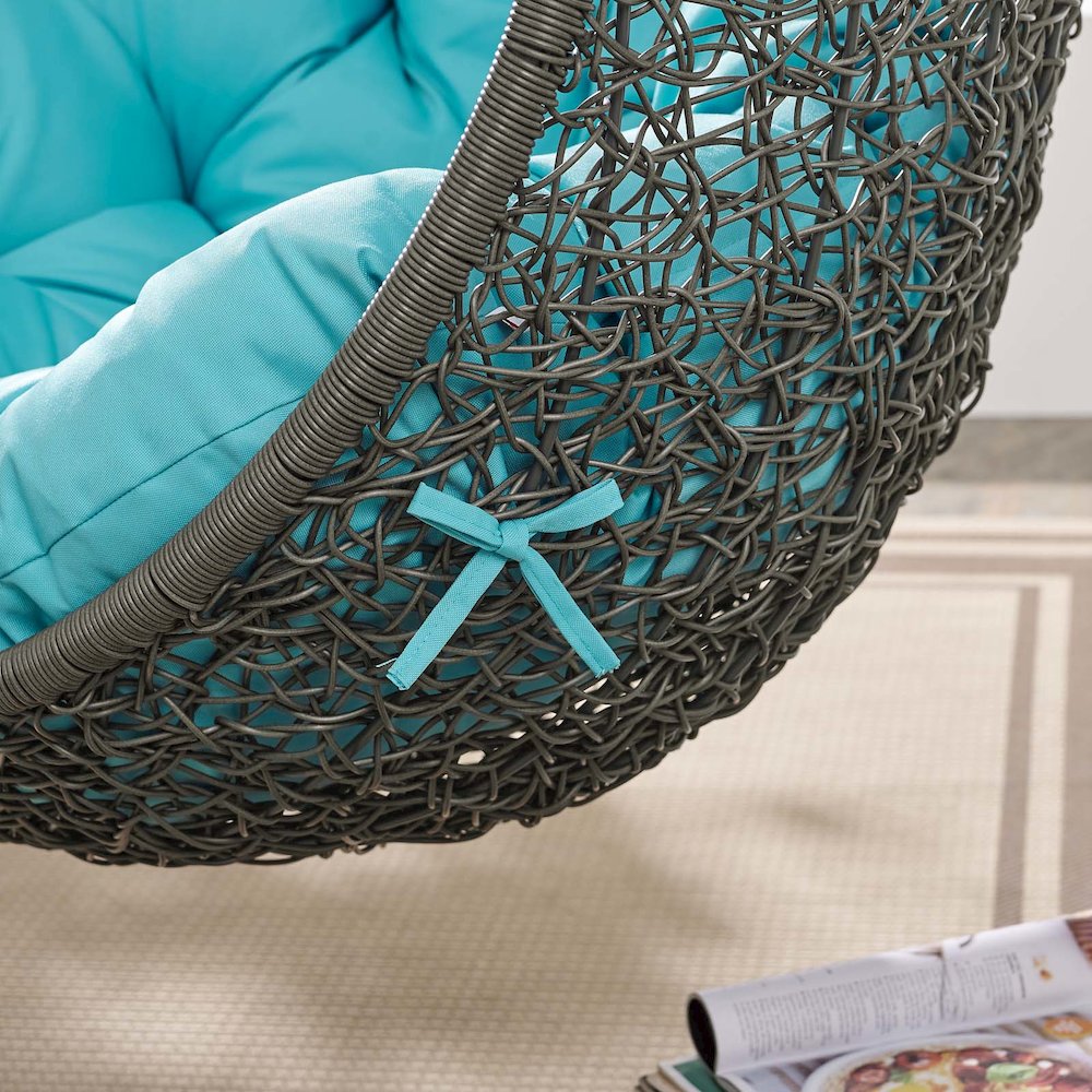 Hide Outdoor Patio Swing Chair With Stand. Picture 8