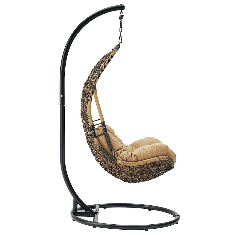 Abate Wicker Rattan Outdoor Patio Swing Chair. Picture 3