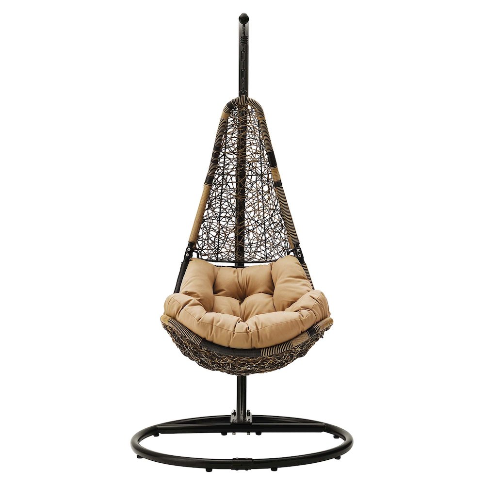Abate Wicker Rattan Outdoor Patio Swing Chair. Picture 5