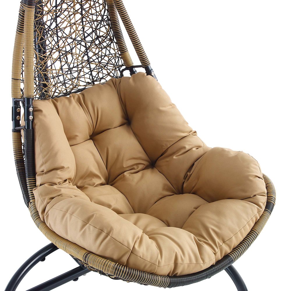 Abate Wicker Rattan Outdoor Patio Swing Chair. Picture 6