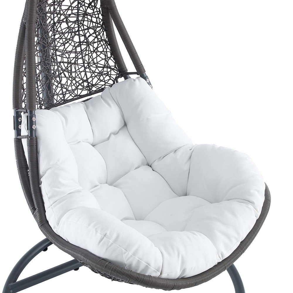 Abate Wicker Rattan Outdoor Patio Swing Chair. Picture 6