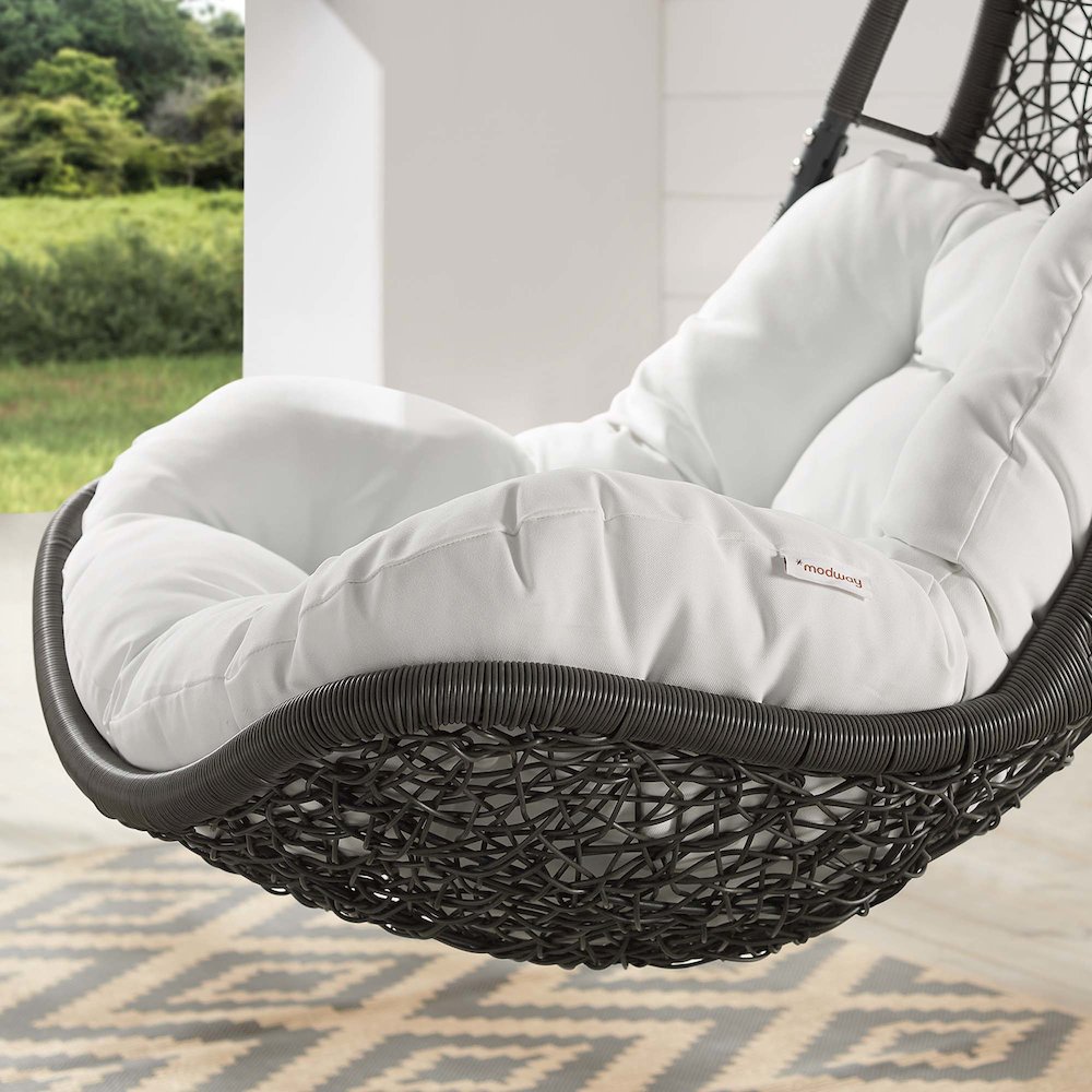 Abate Wicker Rattan Outdoor Patio Swing Chair. Picture 8