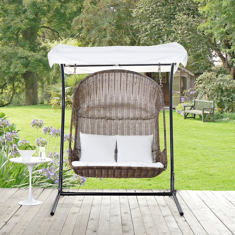 Vantage Outdoor Patio Swing Chair With Stand. Picture 4