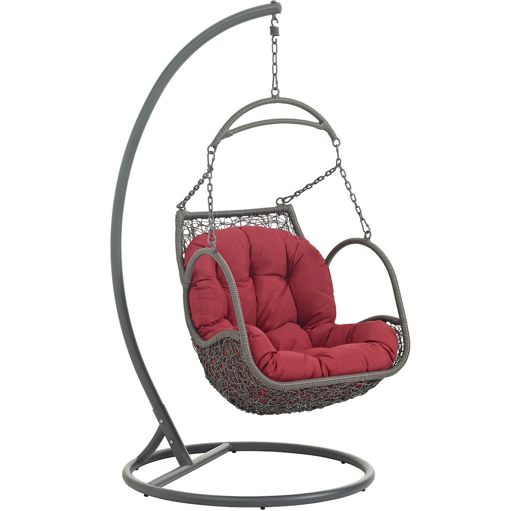 Arbor Outdoor Patio Wood Swing Chair. Picture 1