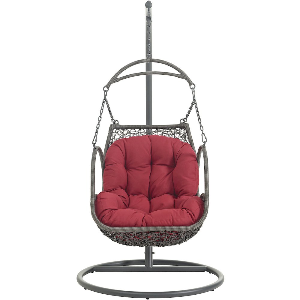 Arbor Outdoor Patio Wood Swing Chair. Picture 2