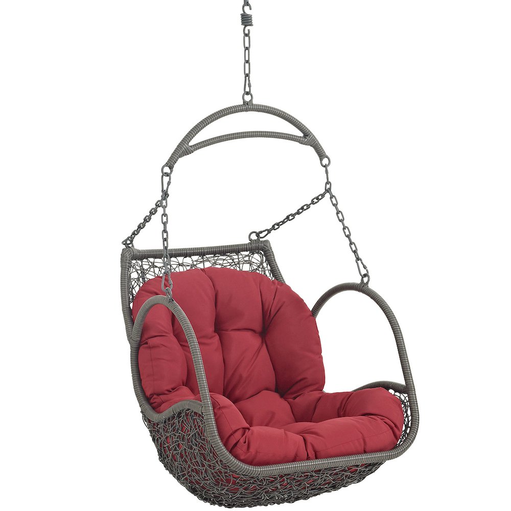 Arbor Outdoor Patio Wood Swing Chair. Picture 3