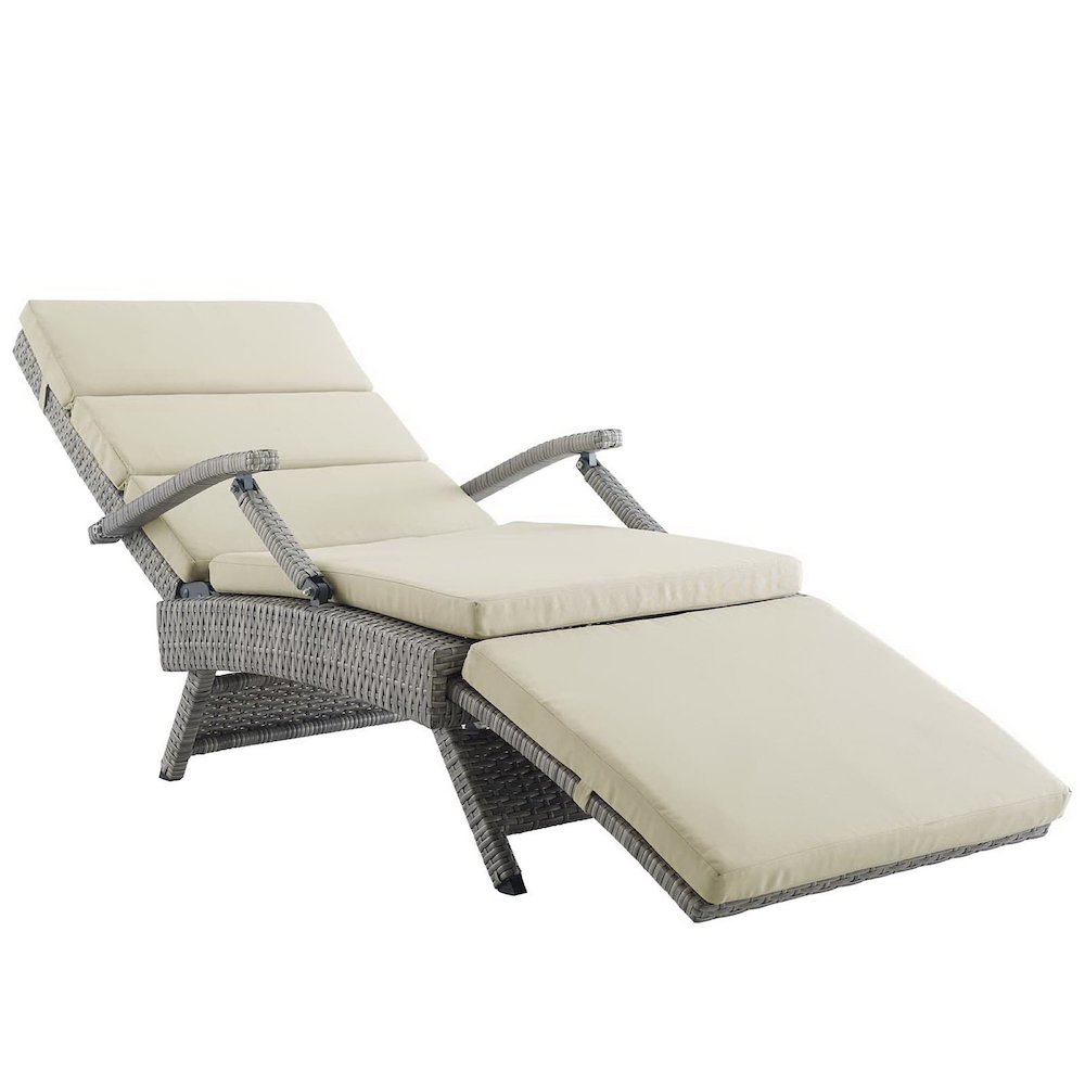 Envisage Chaise Outdoor Patio Wicker Rattan Lounge Chair. Picture 1