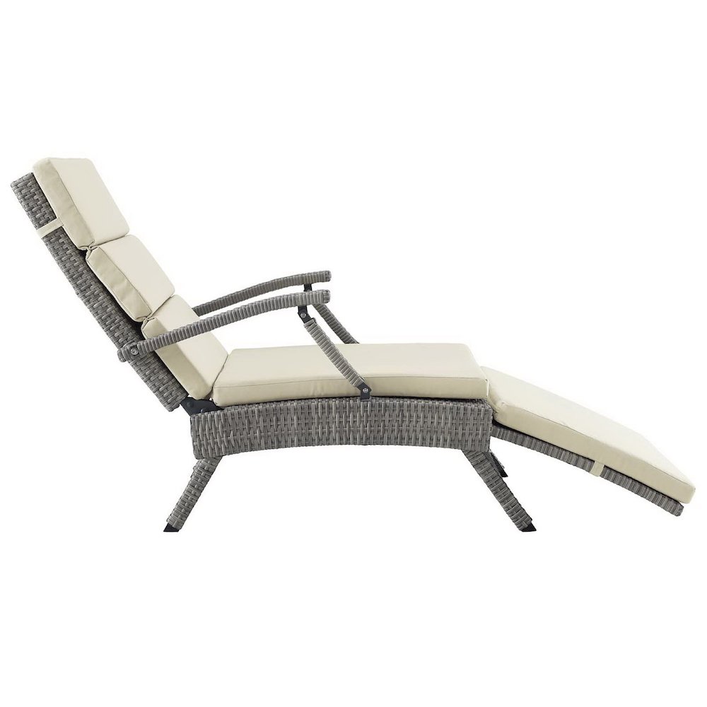 Envisage Chaise Outdoor Patio Wicker Rattan Lounge Chair. Picture 8