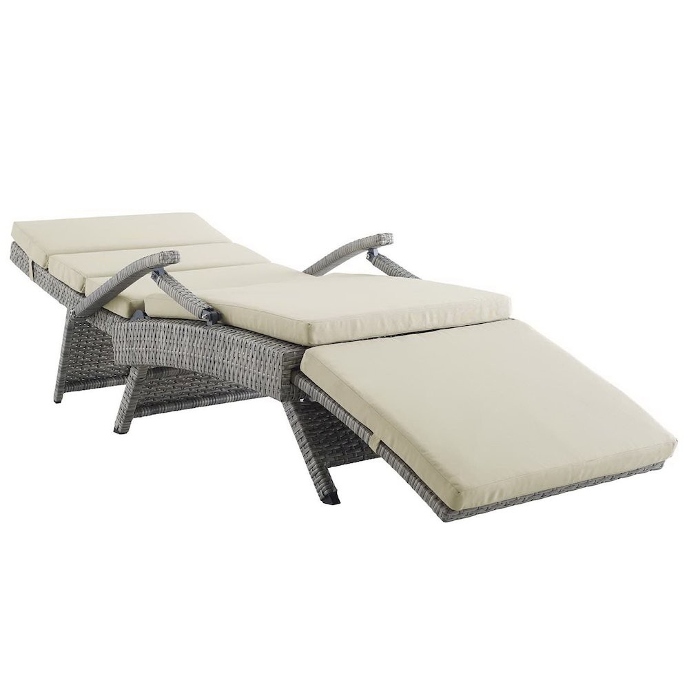 Envisage Chaise Outdoor Patio Wicker Rattan Lounge Chair. Picture 2