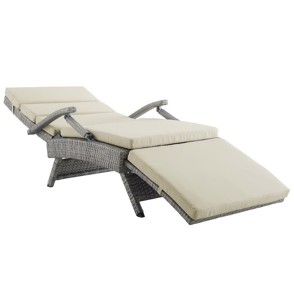 Envisage Chaise Outdoor Patio Wicker Rattan Lounge Chair. Picture 3