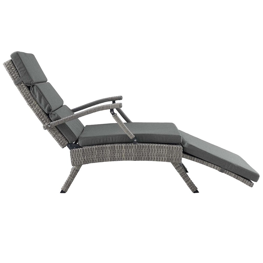 Envisage Chaise Outdoor Patio Wicker Rattan Lounge Chair. Picture 8