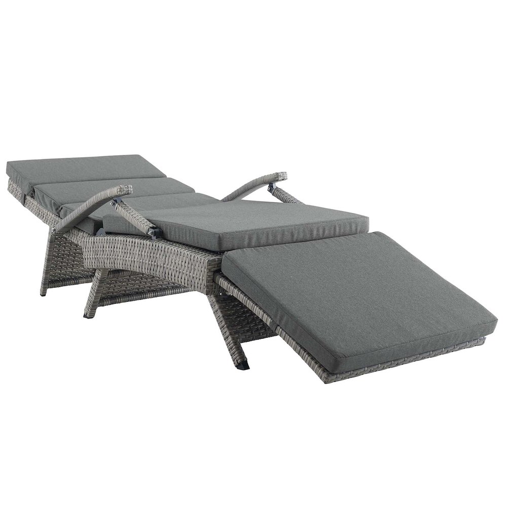 Envisage Chaise Outdoor Patio Wicker Rattan Lounge Chair. Picture 2