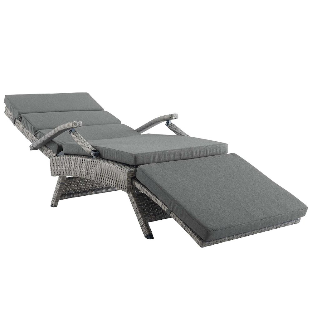 Envisage Chaise Outdoor Patio Wicker Rattan Lounge Chair. Picture 3