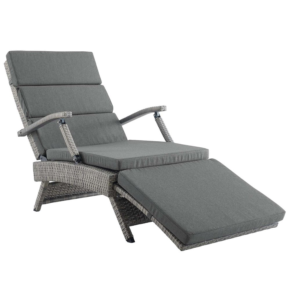 Envisage Chaise Outdoor Patio Wicker Rattan Lounge Chair. Picture 4