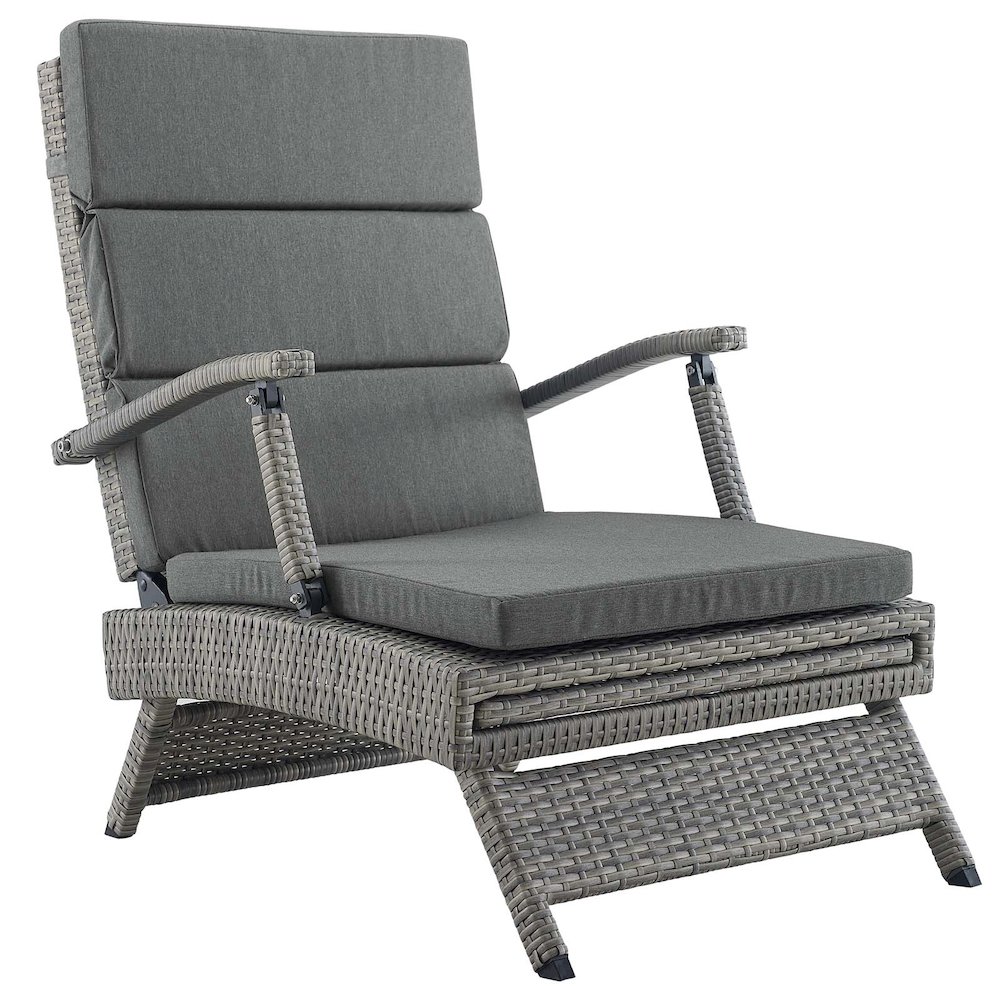 Envisage Chaise Outdoor Patio Wicker Rattan Lounge Chair. Picture 6