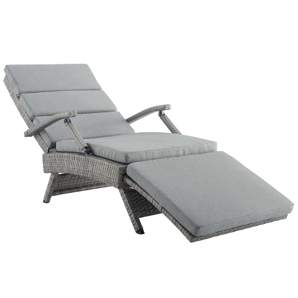 Envisage Chaise Outdoor Patio Wicker Rattan Lounge Chair. Picture 1