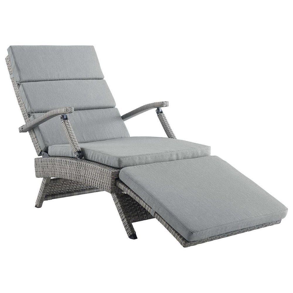 Envisage Chaise Outdoor Patio Wicker Rattan Lounge Chair. Picture 4