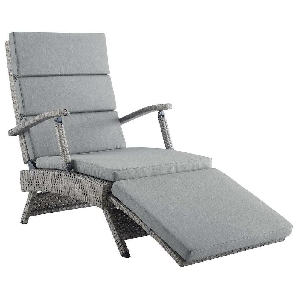 Envisage Chaise Outdoor Patio Wicker Rattan Lounge Chair. Picture 5
