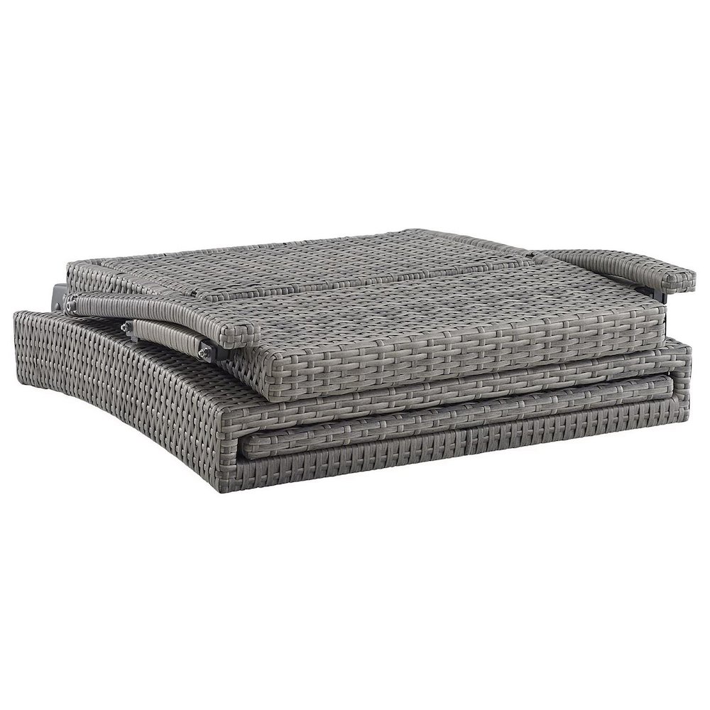 Envisage Chaise Outdoor Patio Wicker Rattan Lounge Chair. Picture 7