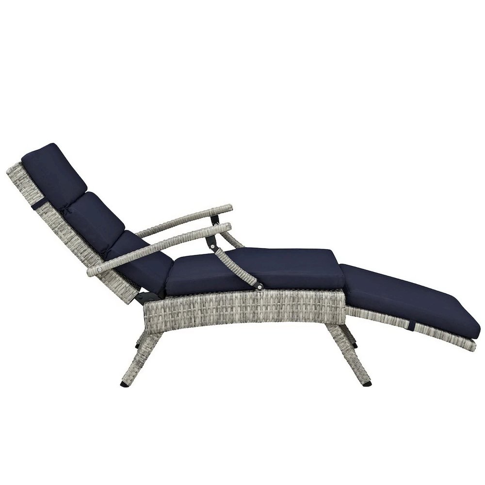 Envisage Chaise Outdoor Patio Wicker Rattan Lounge Chair. Picture 7