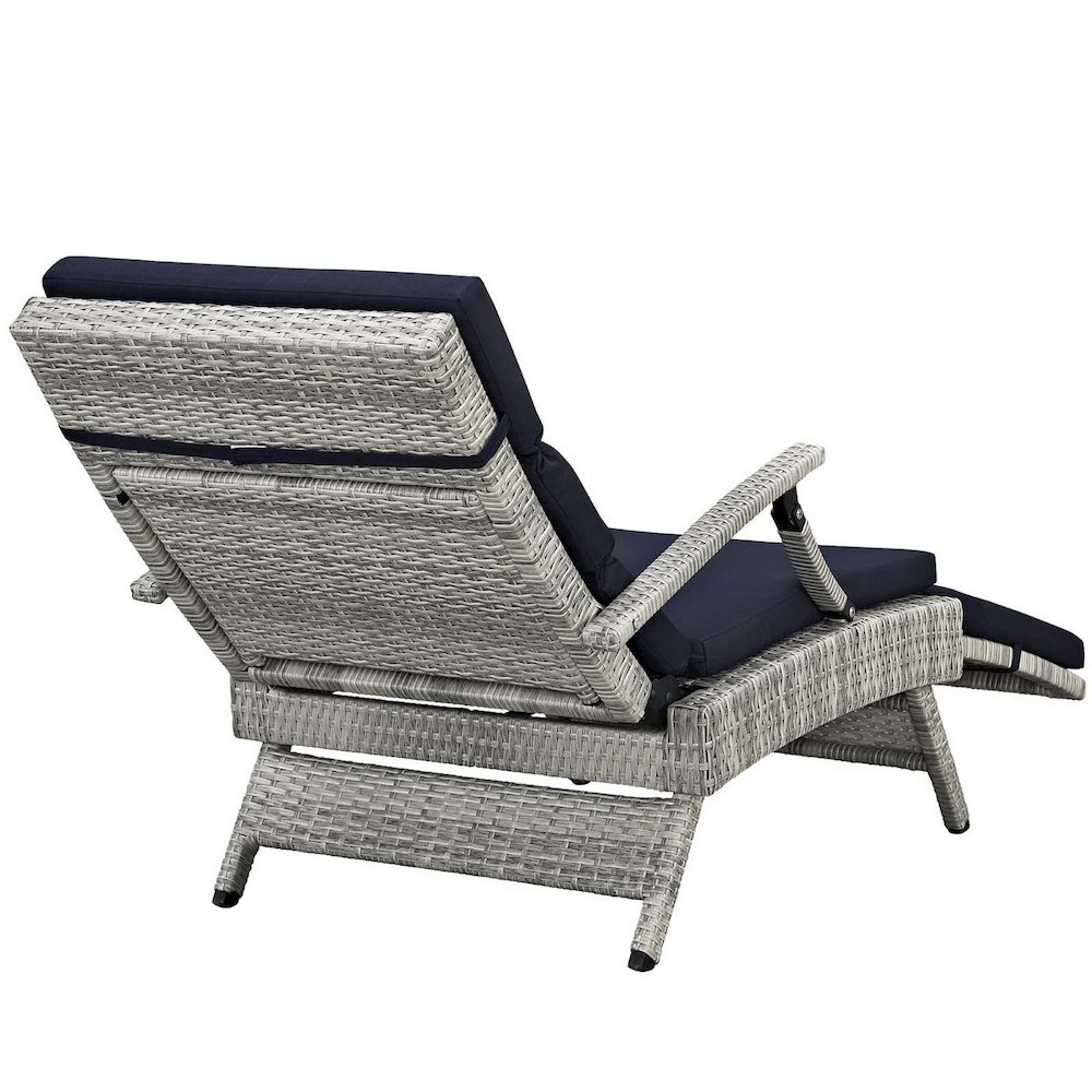 Envisage Chaise Outdoor Patio Wicker Rattan Lounge Chair. Picture 8