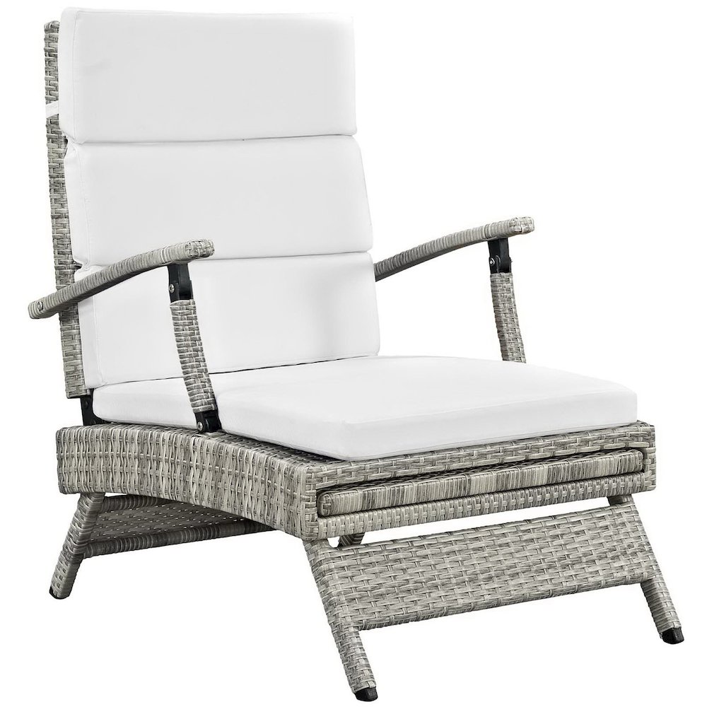 Envisage Chaise Outdoor Patio Wicker Rattan Lounge Chair. Picture 1