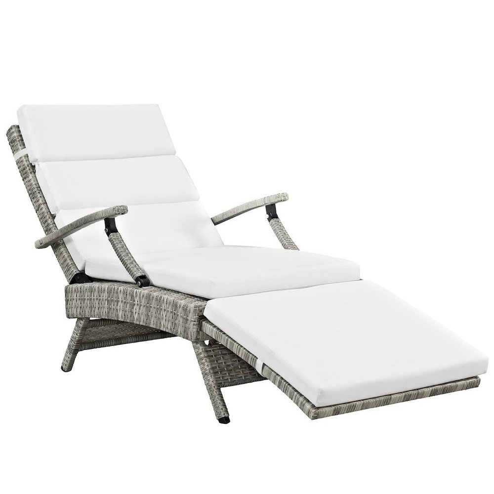 Envisage Chaise Outdoor Patio Wicker Rattan Lounge Chair. Picture 3