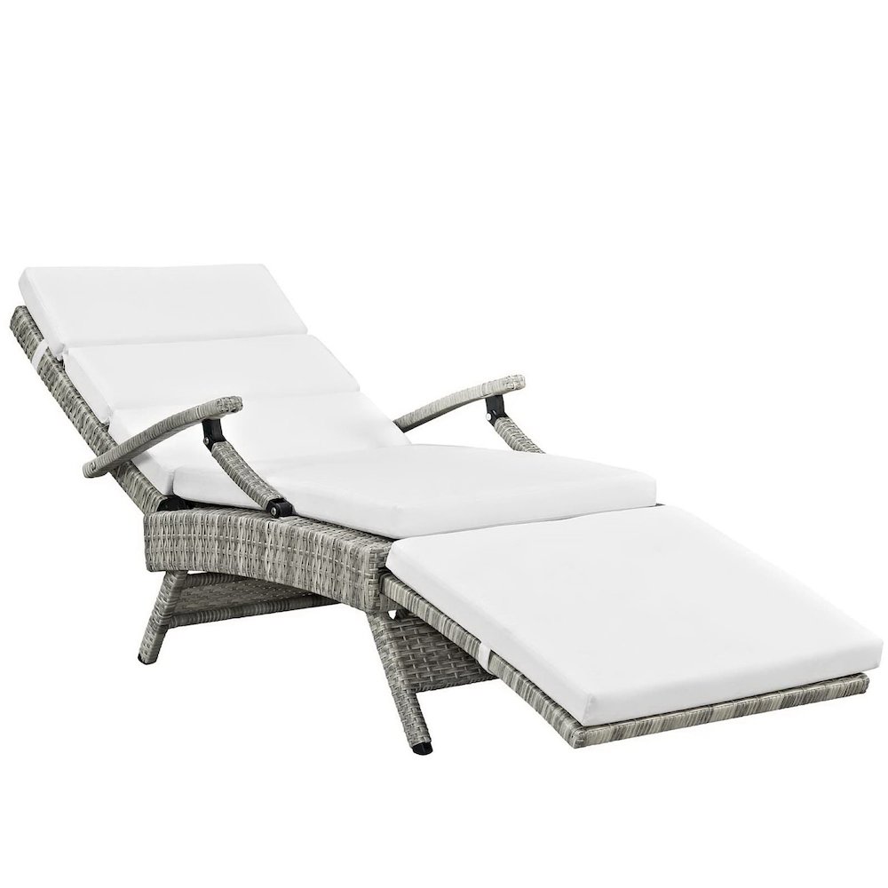 Envisage Chaise Outdoor Patio Wicker Rattan Lounge Chair. Picture 4